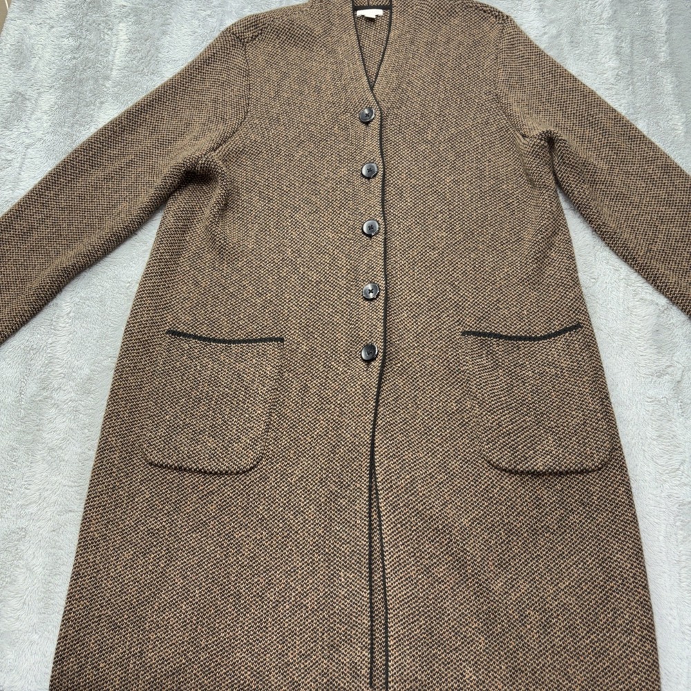 J. Jill Women's Long‎ Heavyweight Brown Cardigan Sweater Buttoned XL